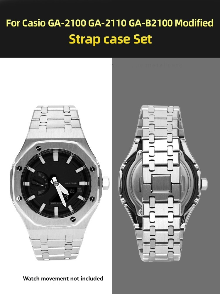 Casio Watch G-Shock Ga-2100 - GA2100 watch with metal case&Watchband mod