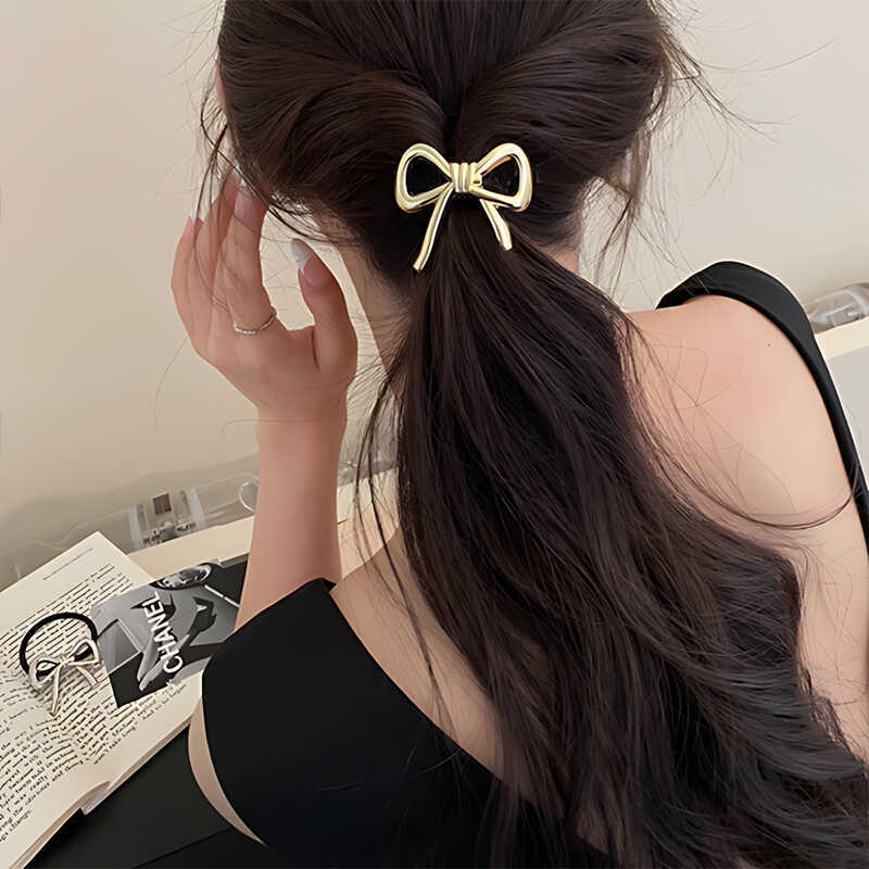 Korean Exquisite Metal Bow Hai - Silicone Band Women review and price