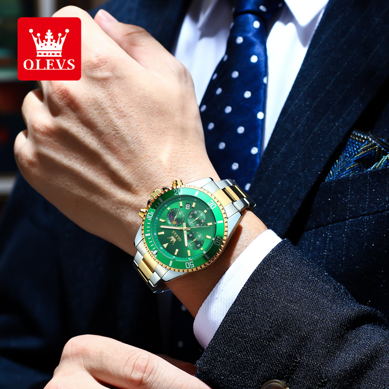 OLEVS 2870 Men's Watches Moon  - Rolex Watch Datejust review and price