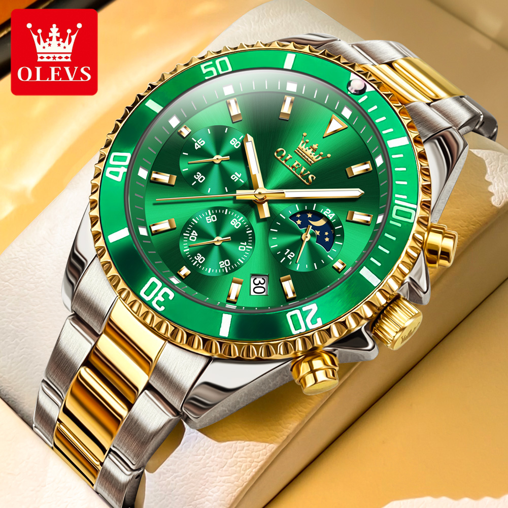 OLEVS 2870 Men's Watches Moon  - Rolex Watch Datejust review and price