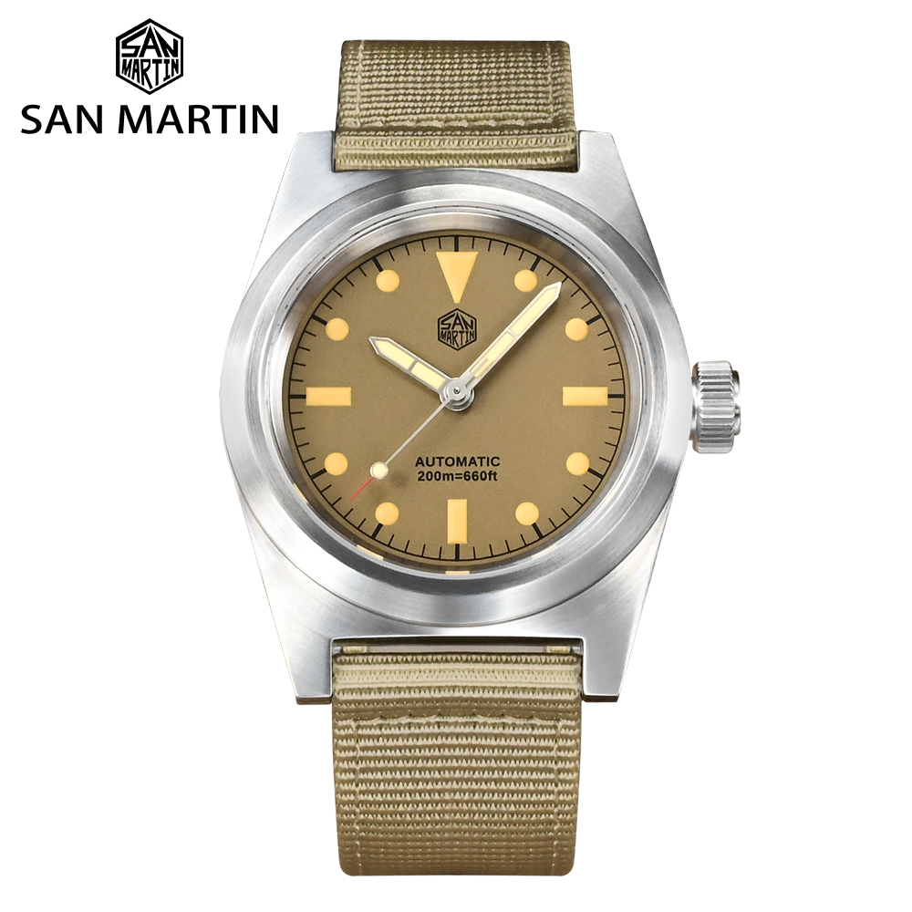 San Martin 38mm Pilot Watch Vi - Tropic Strap Vintage review and price