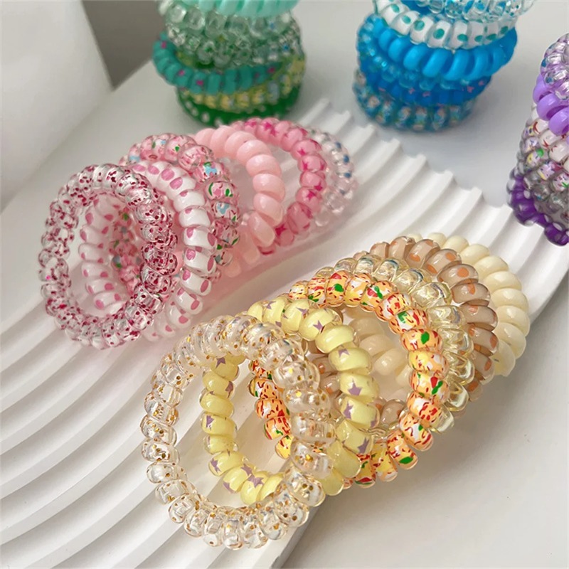 6pcs Colorful Resin Jelly Spir - Silicone Band Women review and price