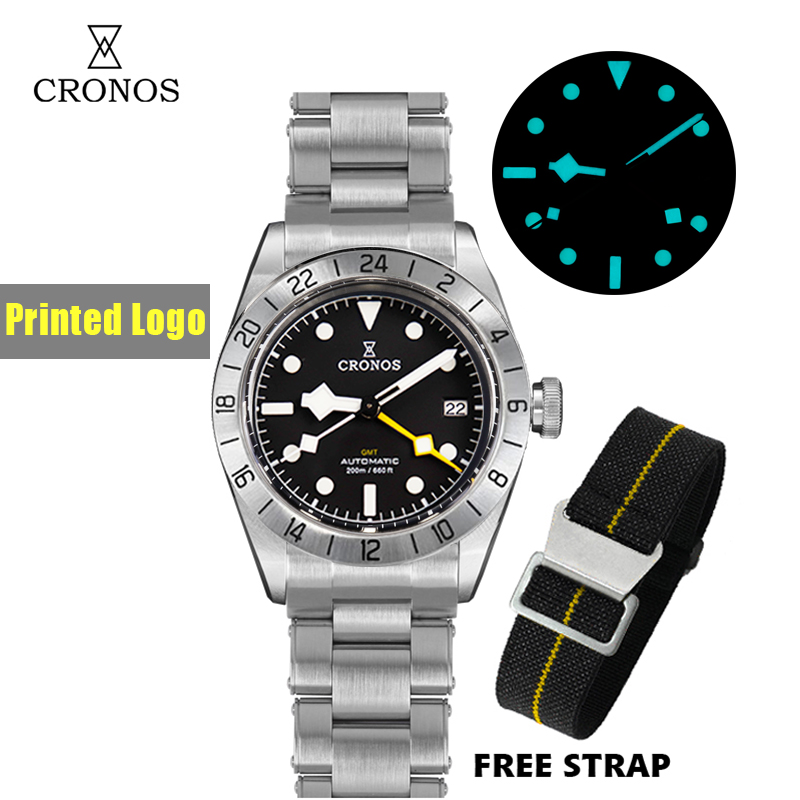 Cronos Vintage GMT 39mm NH34 A - Tropic Strap Vintage review and price
